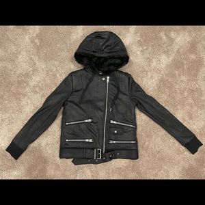 The Kooples Faux Fur Moto Jacket